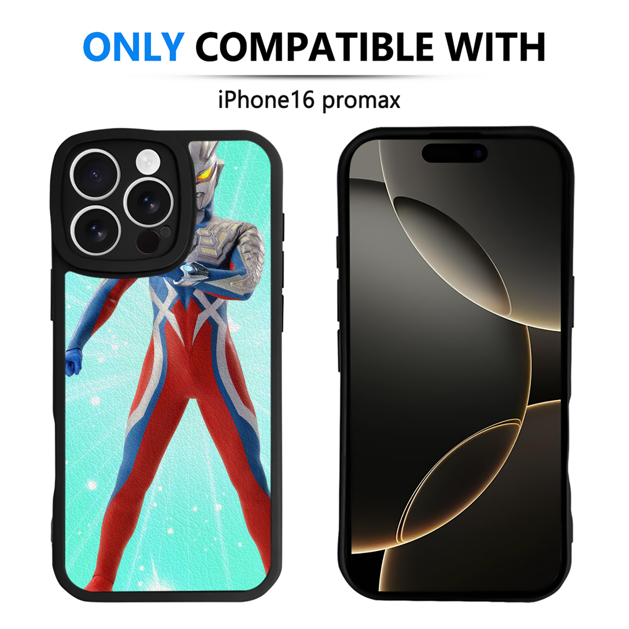 （画像用） ウルトラマン Ultraman 【iPhone 16シリーズ対応】シリコンスマホケース（レザー調） 材質：シリコン